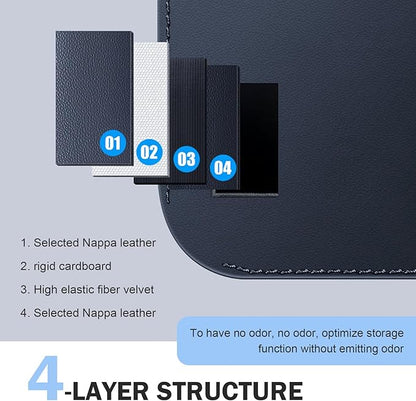 Car Seat Side Storage Pocket, Console Side Organizer Bag for Keys Phones Cards Tickets, Leather Multifunctional Breathable Storage Bag, Suitable with Most Cars, SUVs, Trucks (Black)