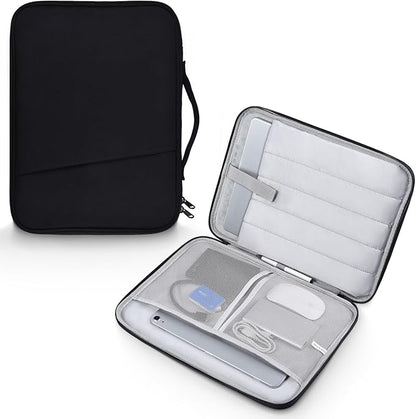 13 Inch Laptop Carrying Sleeve for 2025 Apple MacBook Air 13 Inch Laptop with M4 chip A3240, MacBook Air 13.6" M3 A3113 2024 / M2 A2681 2022 Protective Bag Case with Handle Pocket - Black