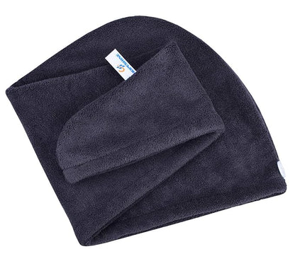 HOPESHINE Hair Drying Towel Twist Women's Soft Shower Microfiber Towels for Hair Turban Wrap Fast Drying Ultra Absorbent Cap Great Gift for Women (3-Pack Dark Grey+Grey+ Sky Blue)