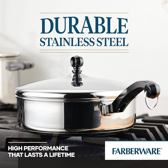 Farberware Classic Stainless Steel Fry Lid, Saute Pan