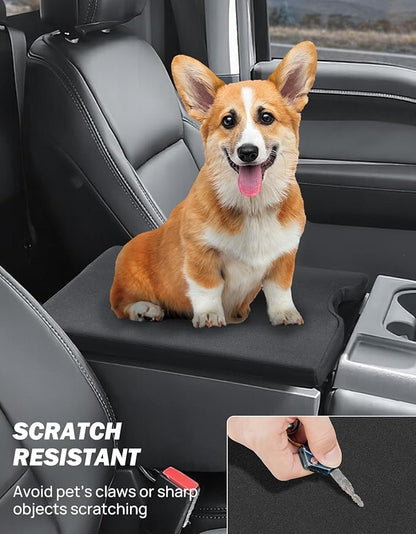 JOYTUTUS Center Console Cover Compatible with 2015-2026 Ford F150, 2017-2026 F250 F350 F450 with 40/20/40 Jump Seat, Neoprene Armrest Cover Middle Console Cover (Jump Seat Only)