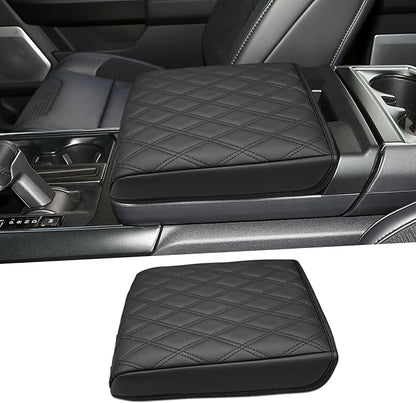 Xaido Center Console Cover for 2021-2025 2026 Ford F150 & 2022-2025 2026 F150 Lightning Work Surface Console Accessories, Leather Armrest Protector Pad (Only fit for Work Surface Console)