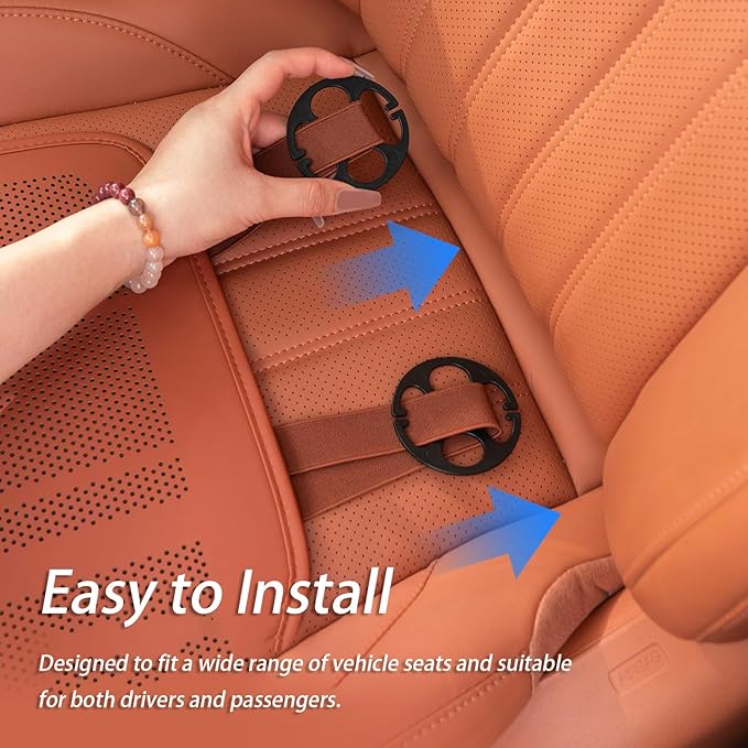 Car Seat Extender Cushion for Honda Pilot 2002-2020 2021 2022 2023 2024 2025 2026, Leather Leg Extender Cushion for Car Seats Office Chairs, Car Seat Extender Pad Leg Support,A Black