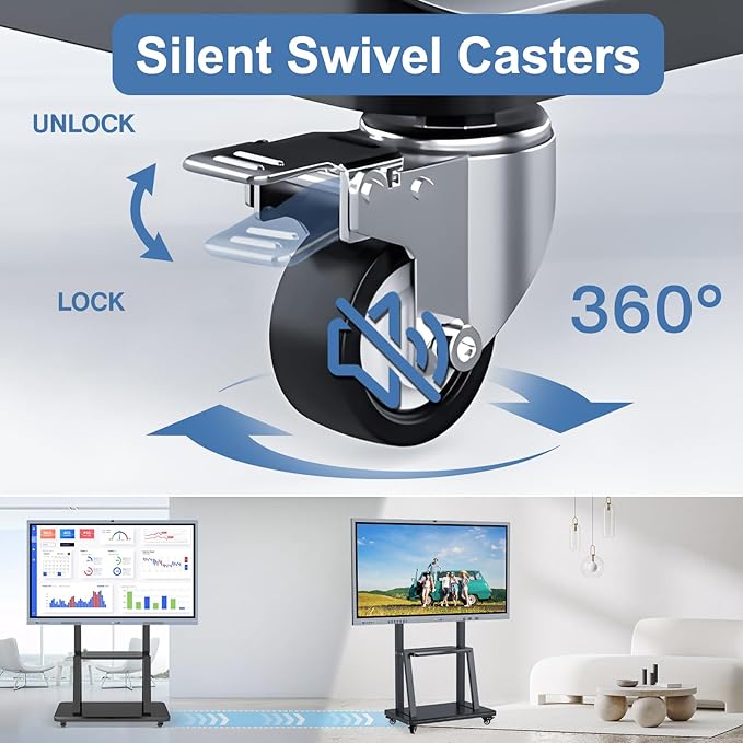 Smart Board Stand for 60-100 Inch Interactive Whiteboard, Mobile Stand