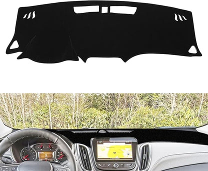 x xotic tech Center Console Dashboard Mat Pre-Cut Non-Slip Sunshield Sun Glare Protector Dash Carpet Pad Black Cover Compatible with Chevy Equinox SUV 2018 2019 2020 2021 2022 2023 2024