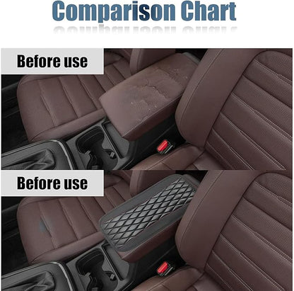 Leather Car Center Console Armrest Pad for Toyota Tacoma 2005-2023, Auto Armrest Cushion, Waterproof Seat Box Cover Protector, Vehicle Interior Decor Accessories, Blue