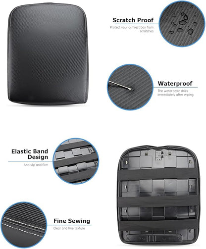 INTGET Center Console Cover for 2002-2012 Dodge Ram 1500 2500 3500 Accessories Interior Middle Armrest Arm Rest ST, SLT, Laramie, Sport, TRX4 Cushion Pad Protector(Fit for Jump Seat Console)