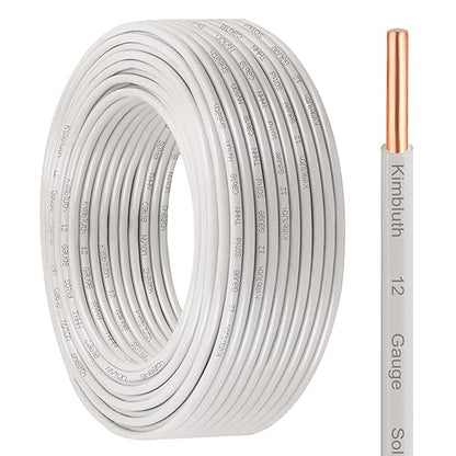 THHN Wire 12 Gauge 75 FT OFC Electrical Wire, 12 AWG Solid Copper Wire Rated up