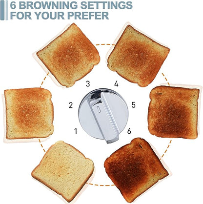 CUSIMAX 4 Slice Toaster, Stainless Steel, Ultra-Clear LED Display & Extra Wide