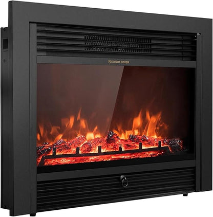 Giantex 28.5" Electric Fireplace Insert, Wall Recessed/Mounted, Freestanding