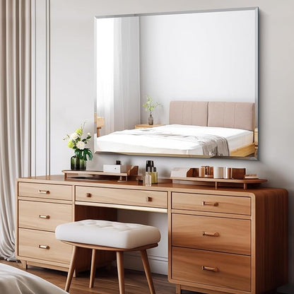 CILIBER Beveled Bathroom Mirror, 36x40 Inch Large Bathroom Mirrors