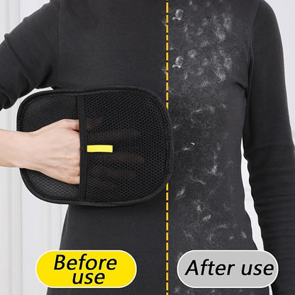 sinirttou Pet Hair Remover Gloves for Cats & Dogs, Electrostatic Pet Hair Removal Gloves Brush for Pets Hair, Upgraded Animal Fur Removal Tool (Black, 1Pcs)