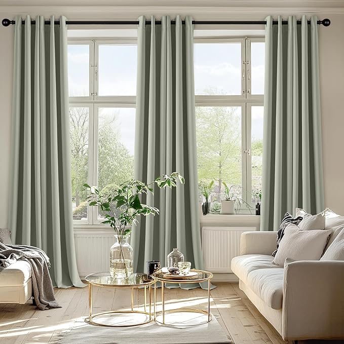 MIULEE Sage Green Blackout Curtains