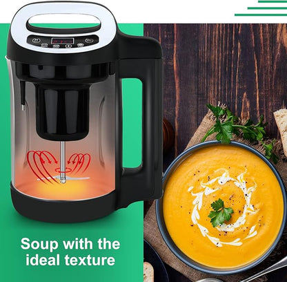 Soup Maker 1.6 L, 4-in-1 Multifunctional Smooth Soup and Chunky Soup Machine