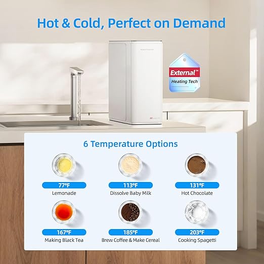 MIZUDO Smart WiFi 800GPD Tankless Reverse Osmosis System, 9 Stage Reverse
