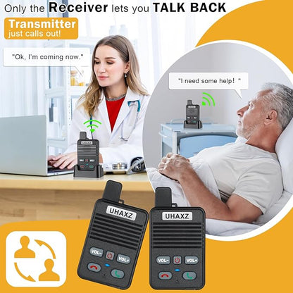 Wireless Doorbell, Hand-Free Door Bell, 1000Ft Long Range, Full Duplex 2 Way