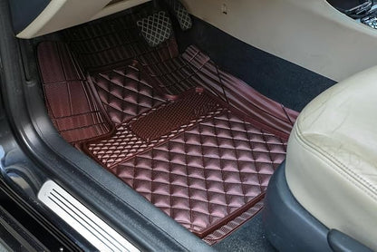 Universal Trim-to-Fit Car Floor Mats for Cars Trucks SUVs Rubber Non-Slip Waterproof All Weather Protection Floor Liner-Burgundy