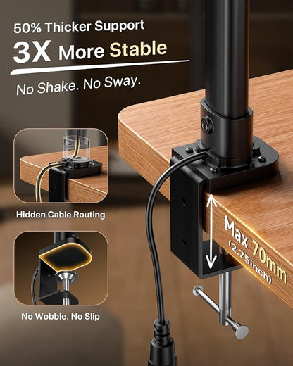 ONEMIX 42" LED Desk Lamp with Clamp, Architect Desk Light with Remote,