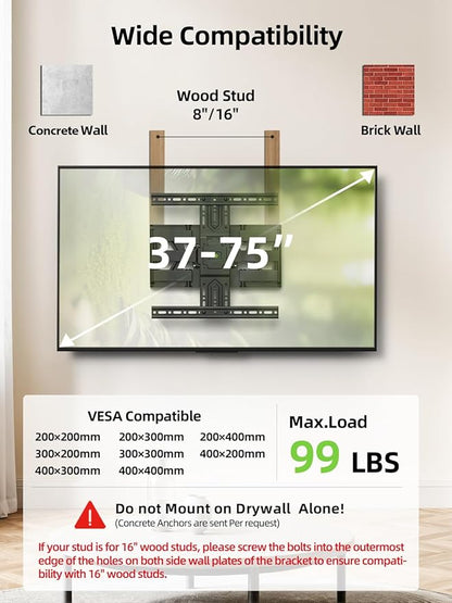 USX MOUNT Ultra Slim TV Wall Mount 37-75 Inch TVs Mount