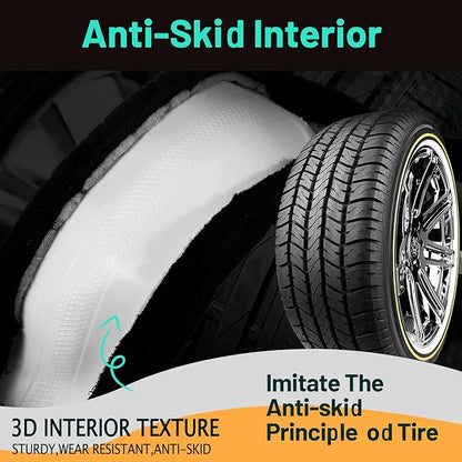 18 Inch Truck Steering Wheel Cover Velvet Wheel Semi-Truck Comfy Grip Cover Anti Slip Car Accessory, Fits Rv, Big Rig and Classic Car (Black, Fashion Style)