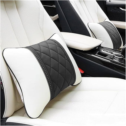 Car Pillow, Car Headrest Lumbar Pillow Seat Rest Cushion Compatible For Mercedes Benz Maybach S-Class Rest Support Pillows Accessories(Beige brown)