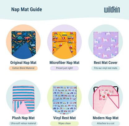 Wildkin Kids Plush Nap Mat – Soft, Cozy, Convenient for Daycare & Preschool