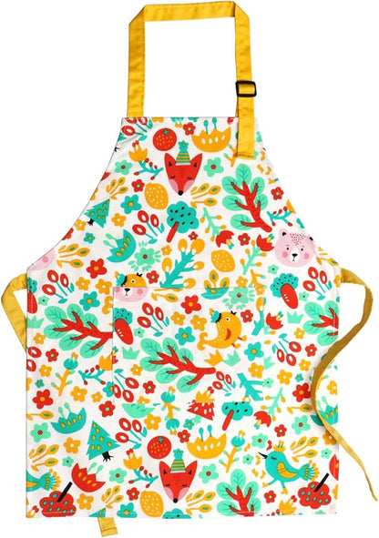 Jennice House Kids Aprons, Cotton Children Aprons with Adjustable Neck Strap Child Chef Aprons