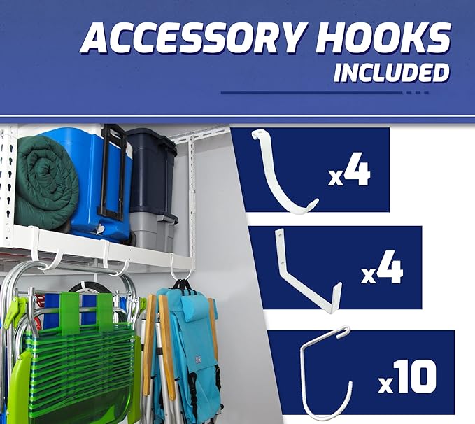 SafeRacks Overhead Garage Storage Rack, Heavy Duty Racks