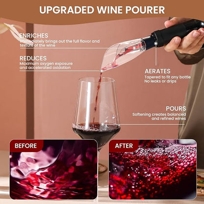 4-in-1 Rechargeable Electric Wine Opener Set