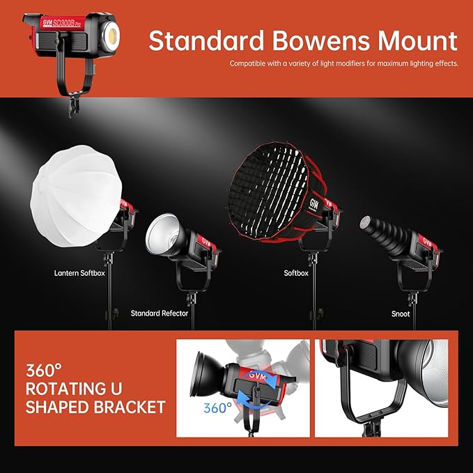 GVM Video Lighting 300W Bi-Color Studio Lights kit
