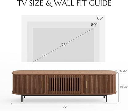 POVISON Fully-Assembled Mid Century Modern TV Stand