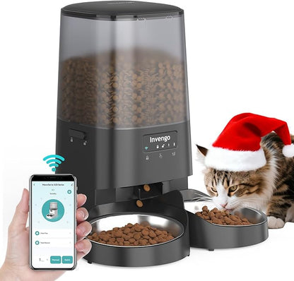 Automatic Cat Feeder with App Control, 5L Food Dispenser