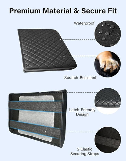 Center Console Armrest Cover for 1999-2010 Ford F250 F350 F450 Super Duty Accessories & F550 2001-2005 Super Duty, Vinyl Leather Middle Console Cushion Protector, Black(Fits Jump Seat Console Only)
