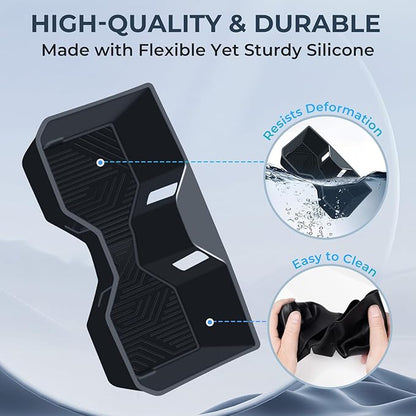 Center Console Cup Holder Inserts for Toyota Tacoma 2026 2025 2024, Silicone Front & Rear Cup Holder Liners Interior Accessories Cup Holders Covers Protector for 2024-2026 Tacoma, Black