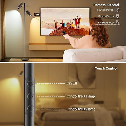 SIBRILLE Spotlight Floor Lamp, Tall LED Standing Lamp