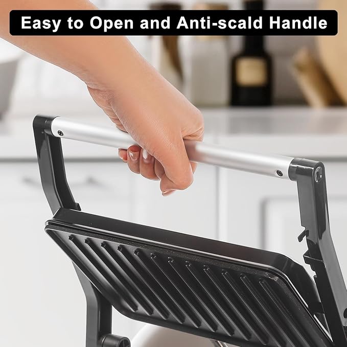 Small Panini Press Grill Sandwich Maker, Electric 3 in 1 Panini Sandwich Maker