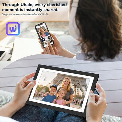 UHALE Battery Power Digital Picture Frame, 10.1'' 1920x1080 HD IPS Touch Screen