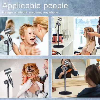 Hands Free Hair Dryer Upgraded Blower Holder with Larger Clamp, 18.8-59in Height Adjustable Blow Dryer Floor Countertop Stand Holder with Heavy Base