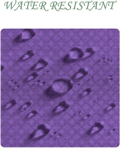 ggaimwf 72x78 Inch Solid Color Shower Curtain for Bathroom Waffle Bath Water Resistant Fabric Curtains Grape Modern Thick Shower Stall Curtain with Metal Hooks