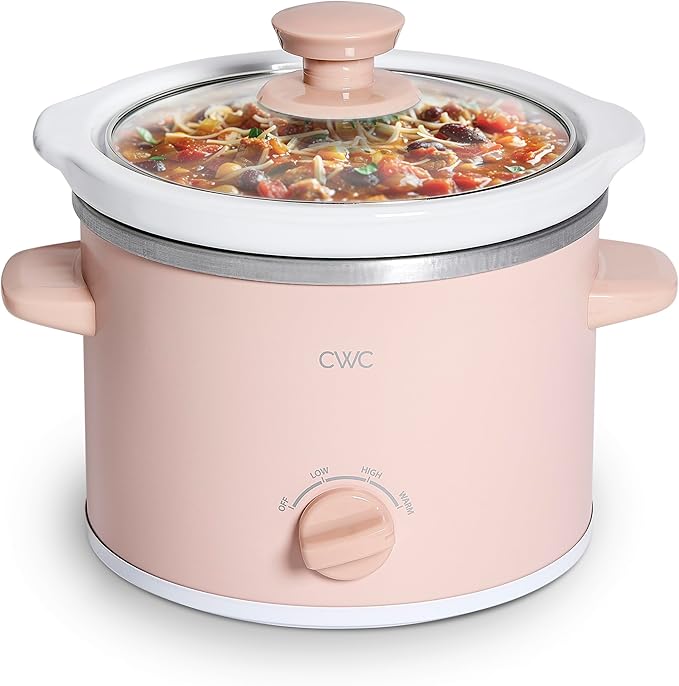 COOK WITH COLOR 2QT Mini Electric Round Slow Cooker