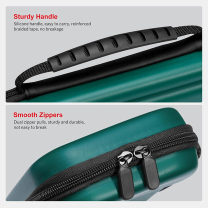 CoBak Large Capacity Carrying Case for Nintendo Switch 2 (2025) - 3 in 1 Accessories Bundle with 2 Screen Protectors, Thumb Grip Caps, 24 Game Cartridges, Hard Shell Portable Travel Pouch, Dark Green