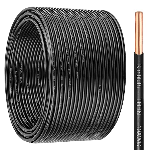 THHN Wire 10 Gauge 150 FT OFC Electrical Wire, 10 AWG Solid Copper Wire Rated