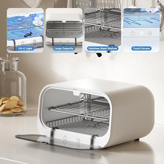 Yofuly Sterilizer for Esthetician, 12L Double-layer Large Sterilizer for Nail
