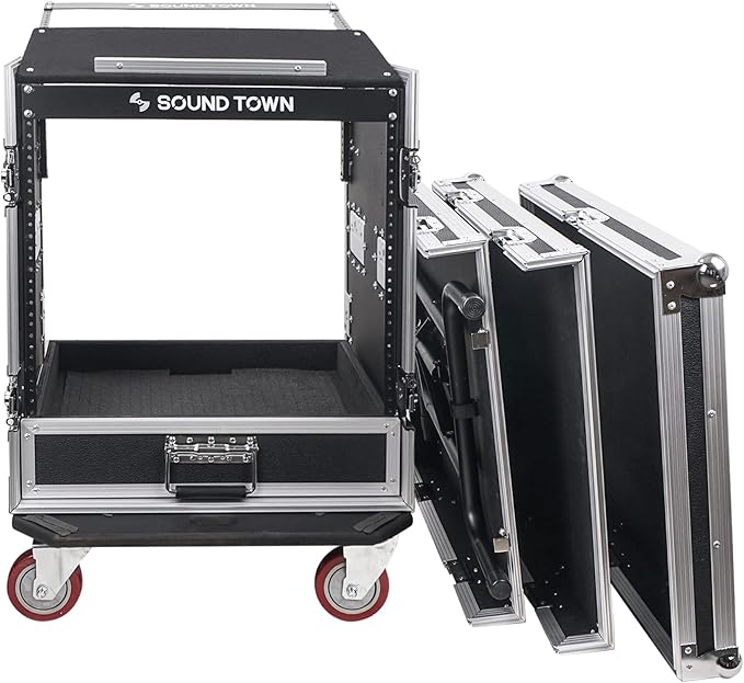 Sound Town 12U PA DJ Pro Audio Rack/Road ATA Case
