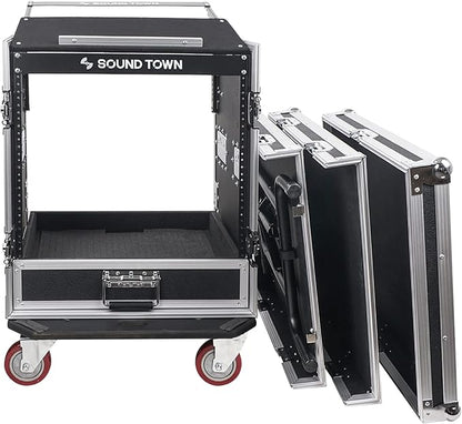 Sound Town 12U PA DJ Pro Audio Rack/Road ATA Case