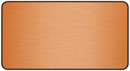 Brushed Metal Texture Desk Mat - Extended Mouse Pad & Desk Pad, Neoprene Surface, Non-Slip Rubber Base, Stitched Edges, Desk Protector for Keyboard & Mouse, Sizes 12x18/12x22/16x32 (Orange, 12x22)