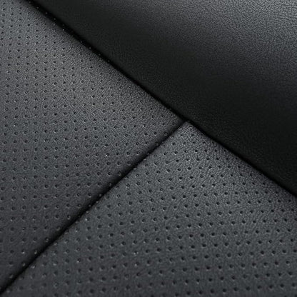 1pcs Luxury Car Seat Backrest Protector Cover Car Interior PU Leather Car Seat Cover Universal Anti-Slip Seat Cover (Black Backrest)
