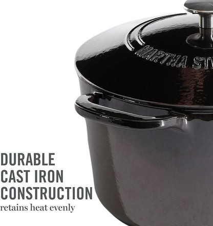 MARTHA STEWART Gatwick 7-Quart Enamel Cast Iron Dutch Oven Pot
