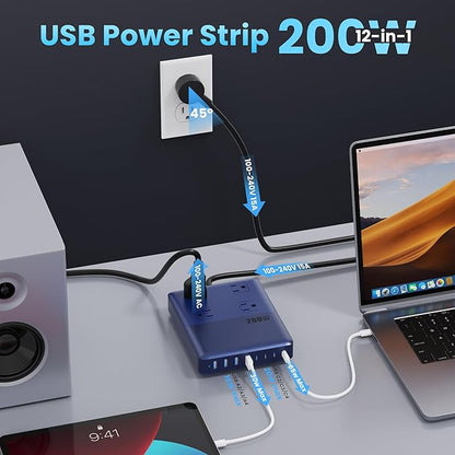 12-in-1 Charging Station USB C Power Strip