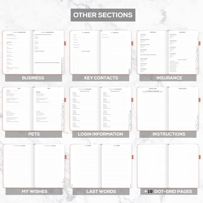 Clever Fox End of Life Planner – Final Arrangements Organizer for Beneficiary, Will Preparation, Last Wishes & Funeral Planning, A4 (Rose Gold)